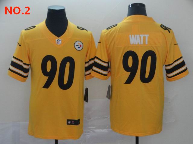 Men's Pittsburgh Steelers #90 T.J. Watt Jersey NO.2;